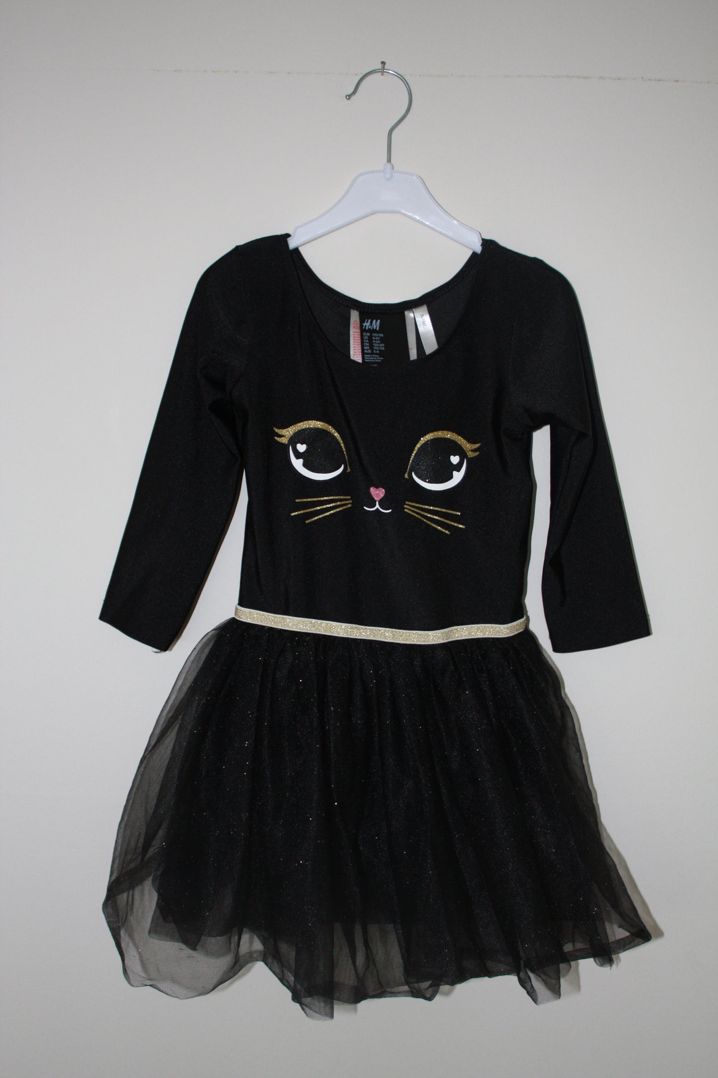 Katt dansekjole H&M Str 110/116